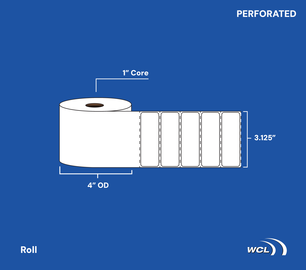 3" x 1" Direct Thermal - 1" Core, 4" OD - West Coast Labels Ltd. WCL