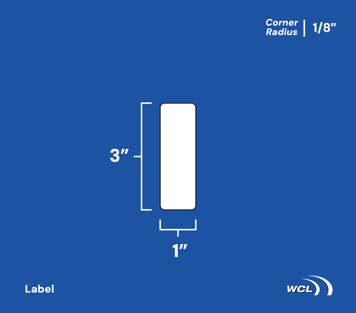 3" x 1" Direct Thermal - 1" Core, 4" OD - West Coast Labels Ltd. WCL